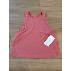 Athleta Grid Knit Singlet Pink Racerback Running Tank Top Medium NWT 602644